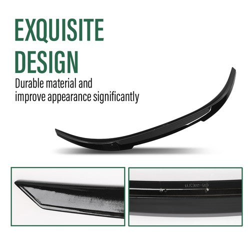 Solid Spare Gloss Black Rear Trunk Spoiler Wing Fit For 19-24 BMW 8 Series G15 F92 M8 Coupe