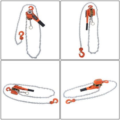 Solid Spare Lever Chain Hoist 1650Lbs Capacity 10Feet G80 Chain for Warehouse Machinery