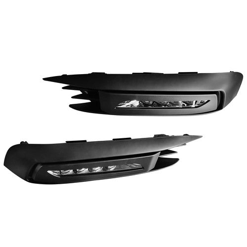 Pair For 2016-2018 Honda Civic LED DRL Fog Light  W/Turn Signal Lamp LH+RH