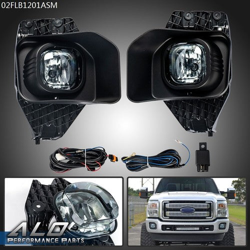 Solid Spare Fit For 2011-2016 Ford F250 F350 F450 F550 Super Duty Fog Lights Lamp W/Switch