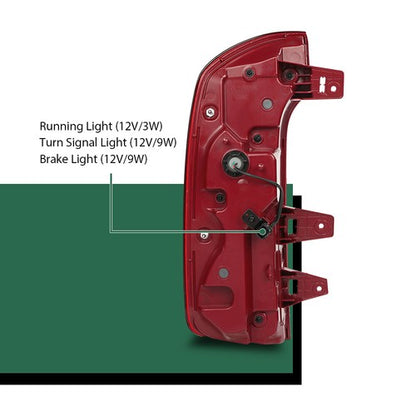 Solid Spare LED Tail Light Assembly Outer Right Side Fit For 2020-2022 Kia Telluride EX/SX