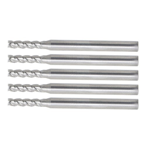 Solid Spare 5 PCS 3/32" 4 Flute 1-1/2" Overall Length 3/8" LOC Carbide End Mill