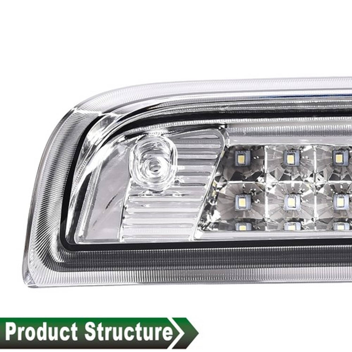 Solid Spare Fit For 14-18 Chevy Silverado GMC Sierra Clear LED Third Brake Light Cargo Lamp