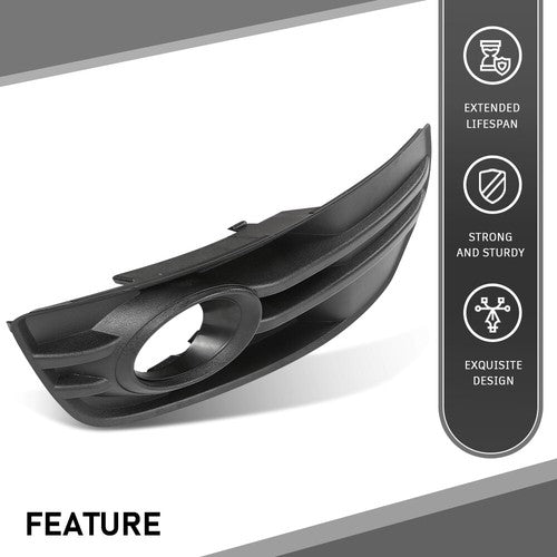 Solid Spare Fit For 2009-2012 Audi Q5 Front Bumper Fog Light Bezel Lamp Trim Right Side