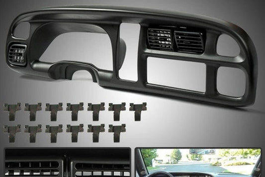 Solid Spare Dash Board Bezel Cover Instrument W/Vents Fit For 98-02 Dodge Ram 1500 2500 3500