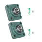 Solid Spare 2 PCS Solid Base Pillow Block Flange Mounted Bearing 1" Bore 4 Bolt UCF205-16