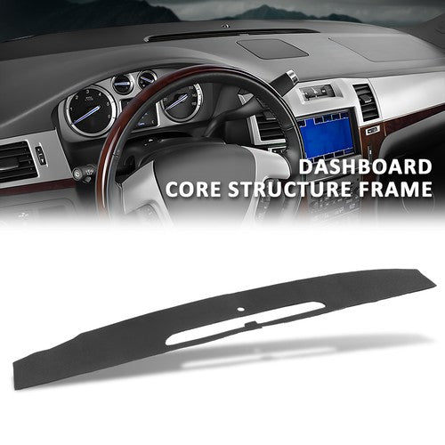 Solid Spare Fit For 07-14 Cadillac Escalade TPE Dash Defrost Vent Grille Cover Overlay Black