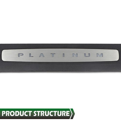 Solid Spare Fit For 17-22 Super Duty Crew Cab LED Illuminated Platinum Door Sill Plate Set
