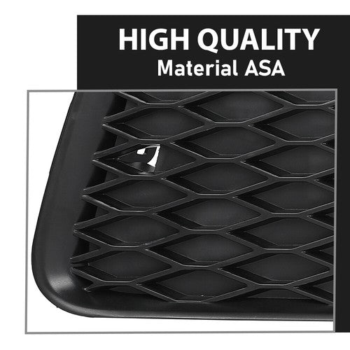 Solid Spare Fit For 2010-2015 Audi Q7 Front Bumper Grille Outer Cover Left+Right Side