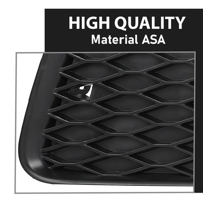 Solid Spare Fit For 2010-2015 Audi Q7 Front Bumper Grille Outer Cover Left+Right Side