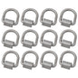 Solid Spare 12 Pack 1/2" Weld On Forged D Ring with Welding Clip 12,000lbs Fracture Strength