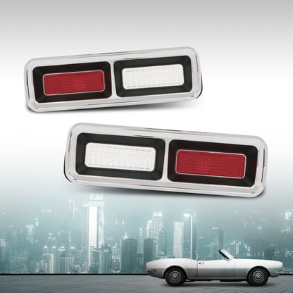 Solid Spare For 1968 Camaro Tail Lamp Kit Chrome Housings Bezel Lens Gaskets Standard NON-RS