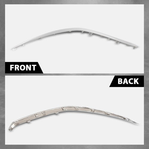 Solid Spare Fit For 2022-2024 Kia Forte Front Bumper Upper Grille Molding Trim Left+Right