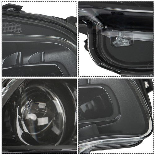 Solid Spare Left + Right Side Front Headlights Headlamps For Jeep Cherokee 2014-2018 Clear