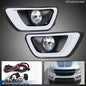 Solid Spare Fit For 2015-2020 Chevy Colorado Clear Lens Fog Light W/Chrome Trim Bezel+Switch