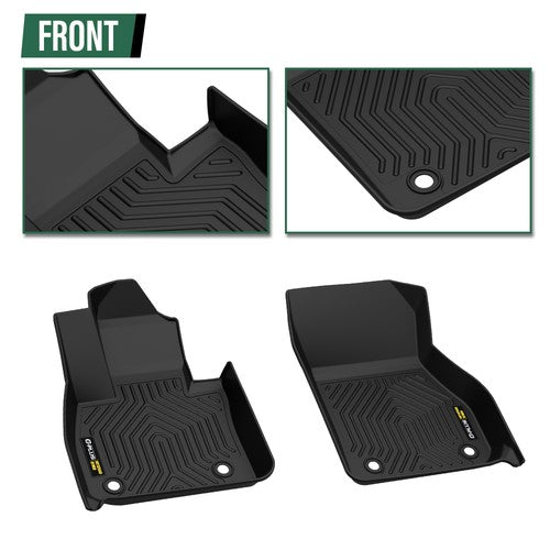 Solid Spare TPE Floor Mats Fit For 2016-2022 BMW X1 F48 All Weather Protection Liners