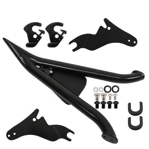 Solid Spare For CVO Road Glide Road King Street Glide Black 22 Inch Backrest Sissy Bar NEW