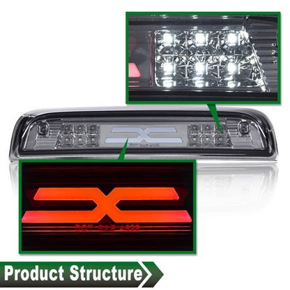 Solid Spare Fit For 2014-2018 Silverado Sierra 1500 LED 3rd Brake Light Cargo Lamp Smoke