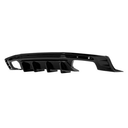 Solid Spare For 2016-24 Chevy Chevrolet Camaro Rear Bumper Diffuser Lip Spoiler Glossy Black