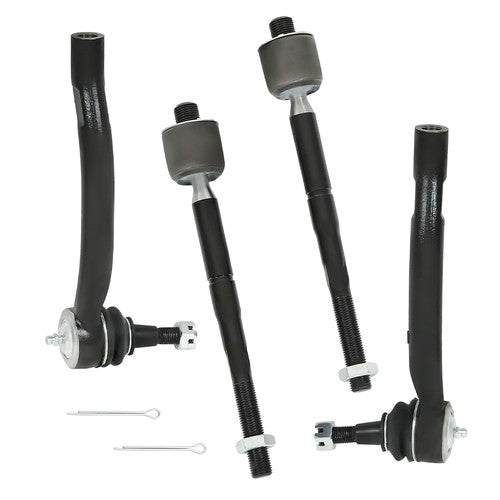 Solid Spare For Nissan Maxima 2016 2017 2018-19 ES801196 4× Front Inner & Outer Tie Rod Ends