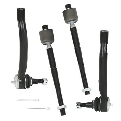 Solid Spare For Nissan Maxima 2016 2017 2018-19 ES801196 4× Front Inner & Outer Tie Rod Ends