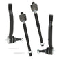 Solid Spare For Nissan Maxima 2016 2017 2018-19 ES801196 4× Front Inner & Outer Tie Rod Ends