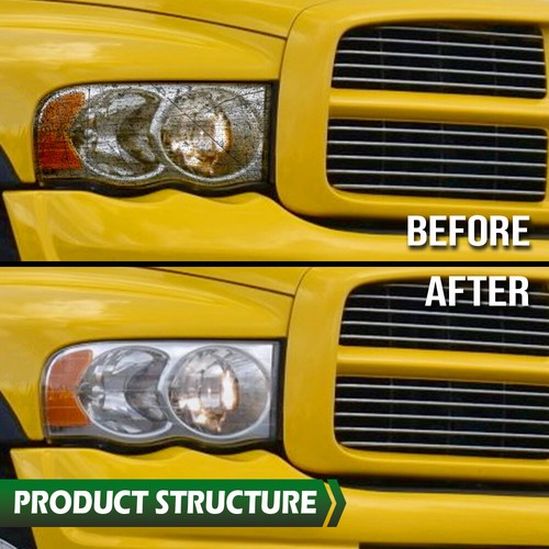 Solid Spare Fit For 2002-2005 Dodge Ram 1500 2500 3500 Clear Headlight Replacement Lens