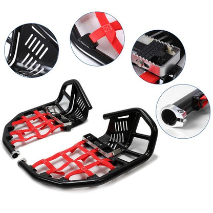 Solid Spare Nerf Bars Heel Guards Side Steps For Honda TRX450R 450ER Red Nets Black Nerfs
