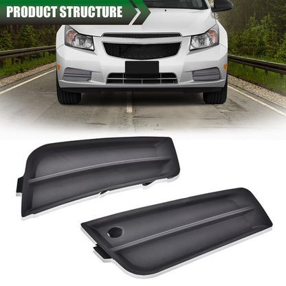 Solid Spare Front Bumper Insert Fog Light Cover Left+Right Fit For 2011-2014 Chevrolet Cruze