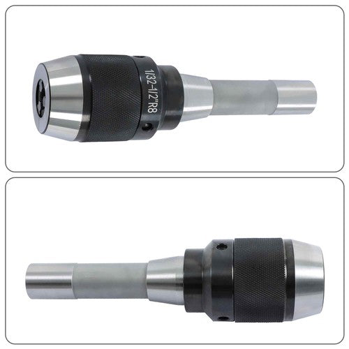 Solid Spare 1/32" - 1/2" Drill Chuck with R8 Integral Shank US Stock High Precision Keyless
