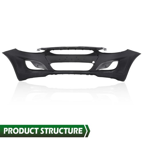 Solid Spare Fit For 2014-2017 Hyundai Accent Sedan / Hatchback Front Bumper Cover