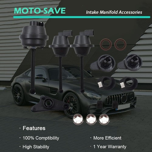 Solid Spare 15PC FOR Mercedes-Benz M272 C300 E350 Intake Manifold Air Flap Runner Repair Kit