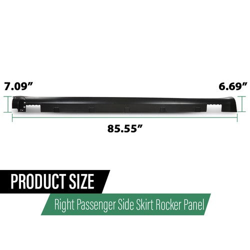 Solid Spare Fit For 12-21 Tesla Model S Right Side Skirt Molding Lower Rocker Panel