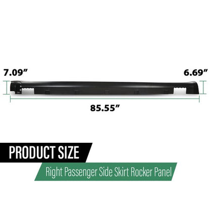 Solid Spare Fit For 12-21 Tesla Model S Right Side Skirt Molding Lower Rocker Panel