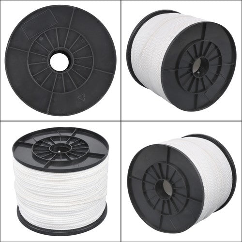 Solid Spare 1/8 Inch 1000FT Multipurpose Polypropylene Rope 350 Pound Tensile Strength White