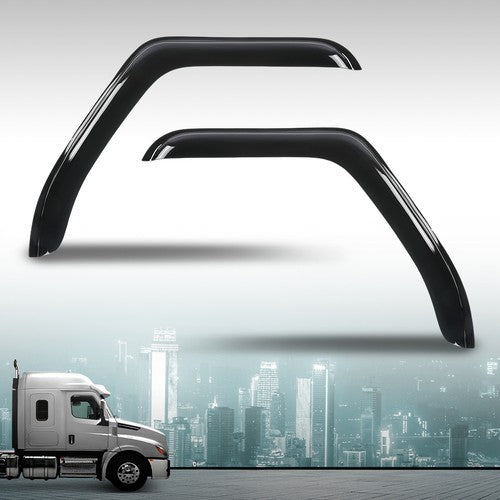 Solid Spare Fit For 2007-2017 Freightliner Cascadia Window Visors Deflector Rain Guards