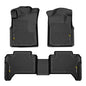 Solid Spare TPE Floor Mats Fit For 2005-2015 Toyota Tacoma Double Cab All Weather Liners