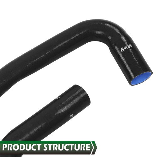Solid Spare Fit For 2003-2010 Dodge Ram 5.9 6.7L Cummins Diesel Radiator Silicone Hose Black