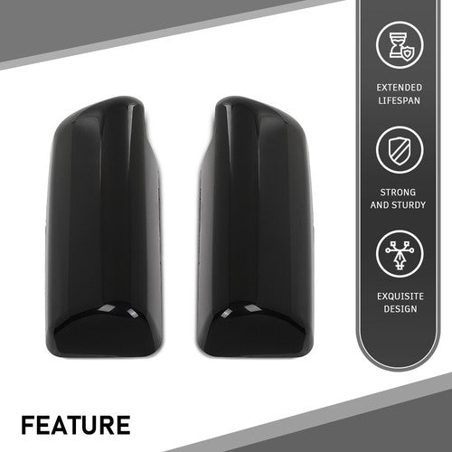 Solid Spare Black Replacement Door Mirrors Covers Right+Left Side Fit For Peterbilt 579