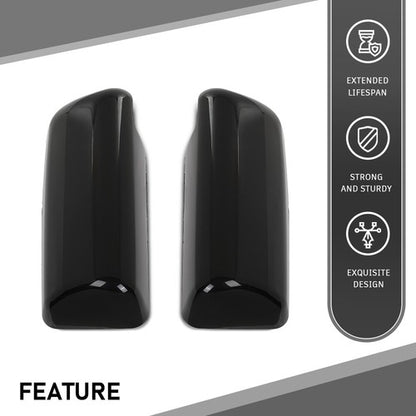 Solid Spare Black Replacement Door Mirrors Covers Right+Left Side Fit For Peterbilt 579