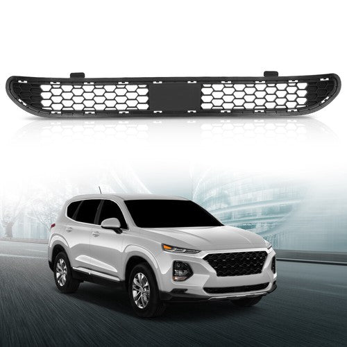 Solid Spare Front Bumper Lower Grille Grill Black Fit For For 2019-2020 Hyundai Santa Fe