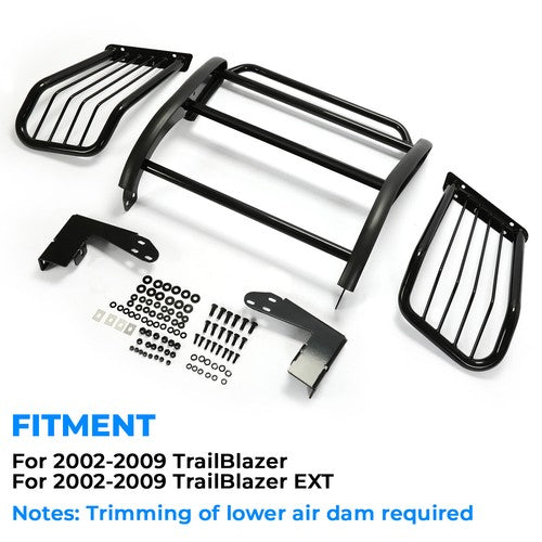Solid Spare New Grille Grill Brush Guard Bumper For 02-09 Chevy Chevrolet Trailblazer / EXT