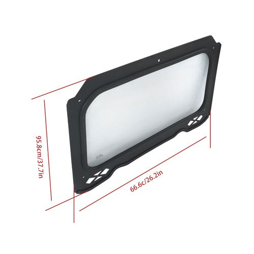 Solid Spare For Polaris RZR 900 1000 Turbo 2014-2018 Full Glass Windshield W/Wiper Front