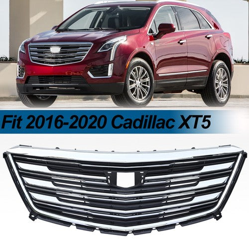 Fit 2016 2017 2018 2019 2020 Cadillac XT5 Front Bumper Upper Grille Chrome