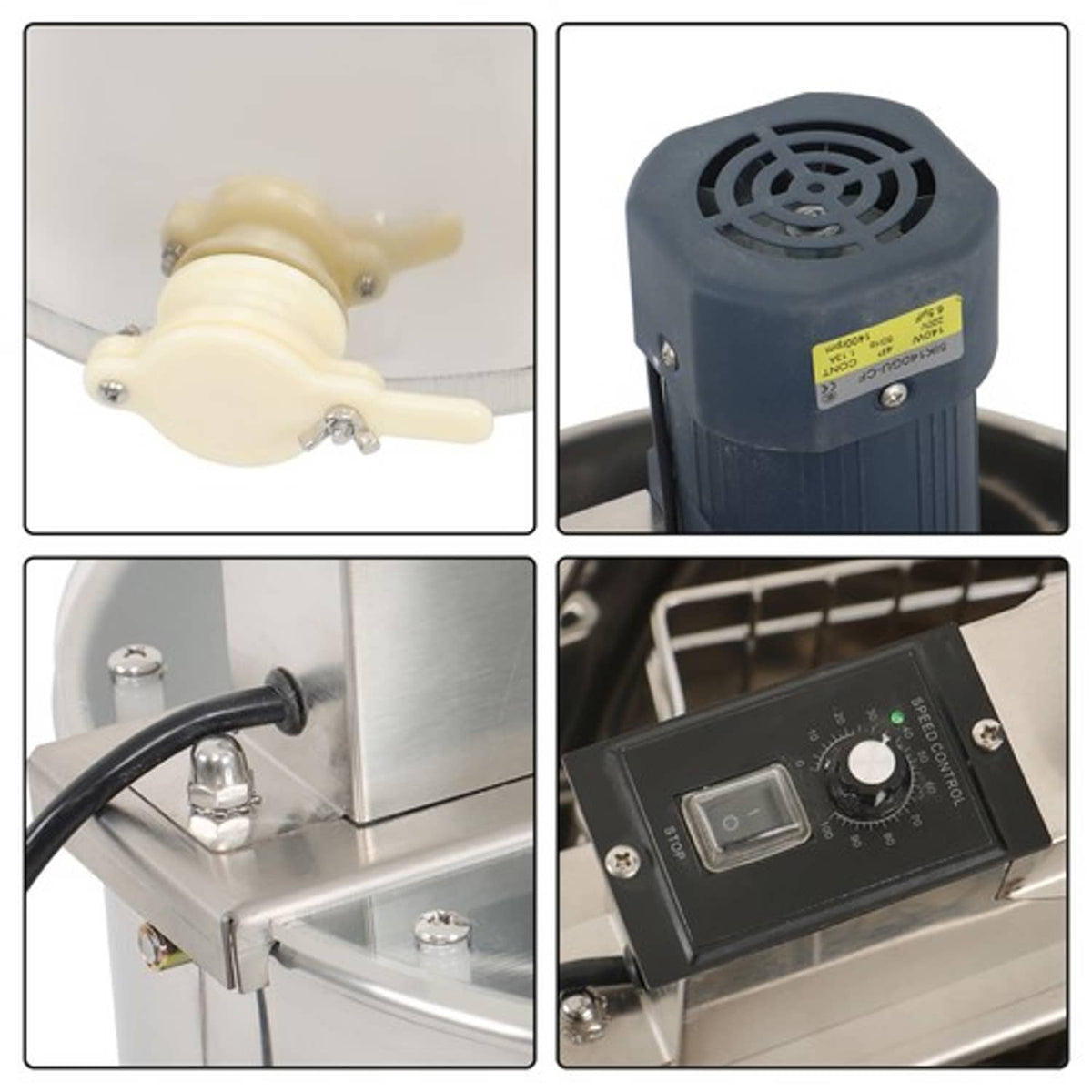 Solid Spare Stainless Steel Electric Honey Extractor Beekeeping Equipment 1300RPM 3 Frames