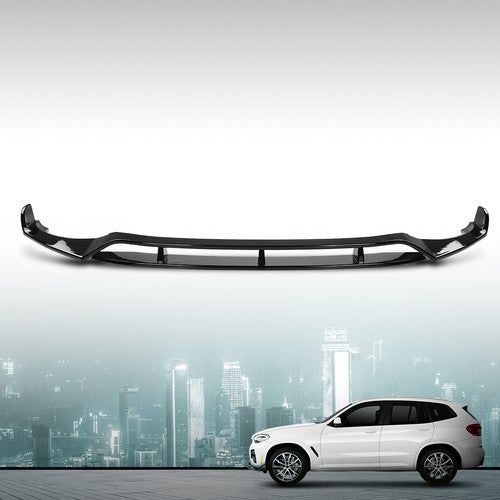 Solid Spare Fit For 18-21 BMW X3 G01 X4 G02 M-Sport Bumper Front Lip Splitter Glossy Black