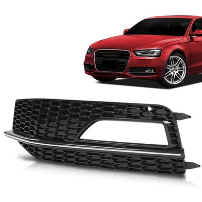 Solid Spare Fit For 13-16 Audi A4 Quattro B9 S4 S-Line Bumper Fog Light Lamp Bezel Left