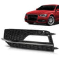 Solid Spare Fit For 13-16 Audi A4 Quattro B9 S4 S-Line Bumper Fog Light Lamp Bezel Left