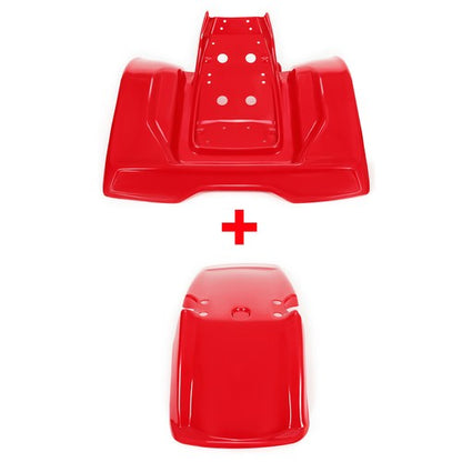 Solid Spare Red ABS Plastic Front + Rear Fenders Fit Honda ATC 200X 3-Wheeler 1983 1984 1985