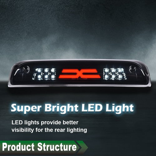 Solid Spare Fit For 14-18 Chevy Silverado GMC Sierra LED Third Brake Light Cargo Lamp Black